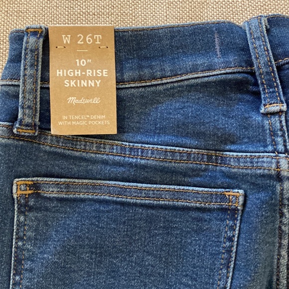 NEW MADEWELL 10” HIGH RISE SKINNY JEANS MA621 WENDOVER WASH - Picture 5 of 12